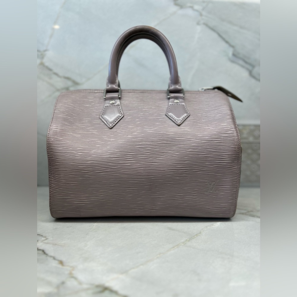 Rare Authentic Louis Vuitton Speedy 25 Lilac Gray Epi Leather - Picture 1 of 17